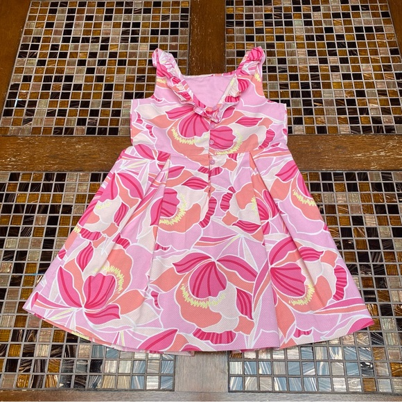 Janie and Jack Peony Print Piqué Dress - Picture 6 of 9